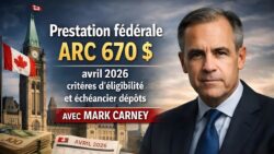 Prestation fédérale ARC 670 $ avril 2026 critères d’éligibilité et échéancier dépôts